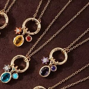 New Yellow Gold Charm Necklaces (3 Colors Available)